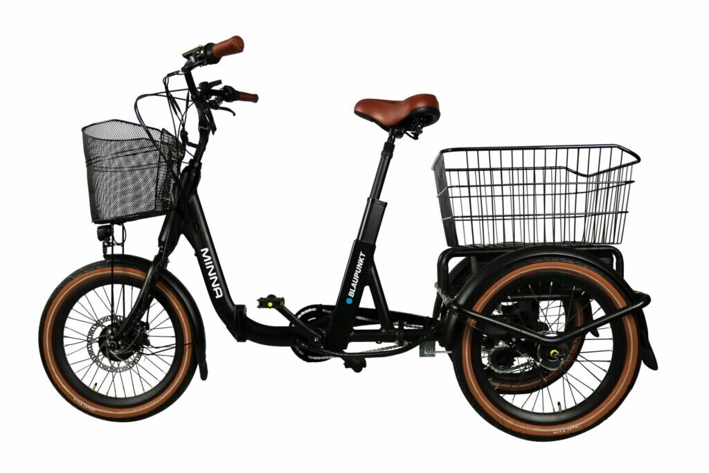 Складной электрический трехколесный велосипед Blaupunkt Minna, 20", черный  цена | pigu.lt