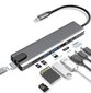 USB-C HDMI RJ45 Ethernet SD šakotuvas 9in1, skirtas Macbook Air Pro M1 Zenwire kaina ir informacija | Adapteriai, USB šakotuvai | pigu.lt