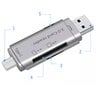 Kortelių skaitytuvas SD MicroSD TF USB 3.0 USB-C OTG 5Gb/s kaina ir informacija | Atminties kortelės telefonams | pigu.lt