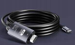 USB-C 3.1 C tipo adapterio prie HDMI 4K MHL kabelis 200 cm kaina ir informacija | Zenwire Kompiuterinė technika | pigu.lt