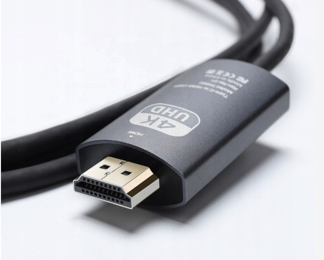 USB-C 3.1 C tipo adapterio prie HDMI 4K MHL kabelis 200 cm цена и информация | Adapteriai, USB šakotuvai | pigu.lt