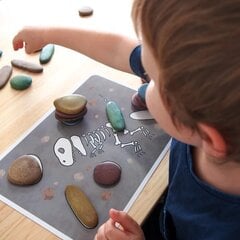 Экологические цветные камни, галька ЭКО, 36 шт. цена и информация | Развивающие игрушки | pigu.lt