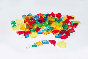 Полупрозрачные разноцветные геометрические фигуры, 180 шт. цена и информация | Развивающие игрушки | pigu.lt
