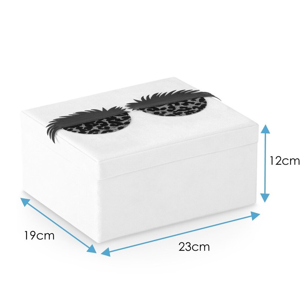 Papuošalų dėžutė AmeliaHome, 19 x 12 cm цена и информация | Interjero detalės | pigu.lt