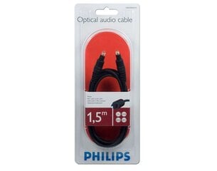 Оптический кабель аудио Philips 1,5 м цена и информация | Philips Телевизоры и аксессуары к ним | pigu.lt