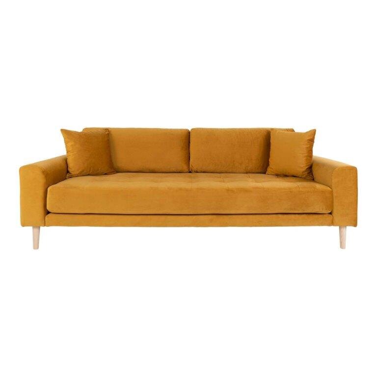 Trivietė sofa Lido, geltona kaina ir informacija | Sofos | pigu.lt