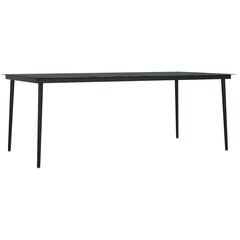 Sodo valgomojo stalas, 200x100x74 cm, juodas цена и информация | Садовые столы, столики | pigu.lt