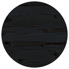 Stalviršis, juodas, skersmuo 50x2,5cm, pušies medienos masyvas цена и информация | Столешницы | pigu.lt