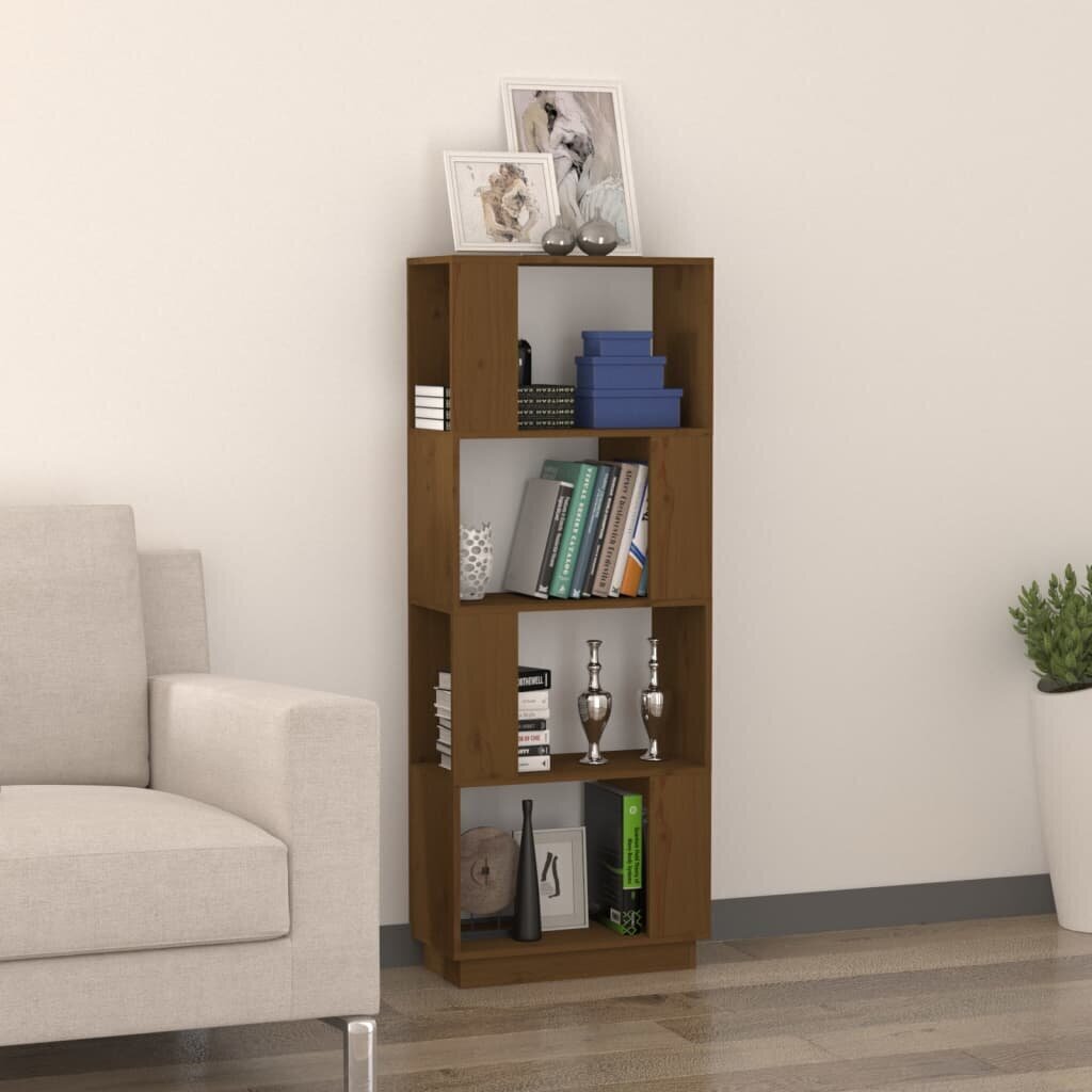 Spintelė knygoms/kambario pertvara, 51x25x132 cm, ruda kaina ir informacija | Lentynos | pigu.lt