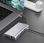 USB-C HUB 11in1 adapteris HDMI 4K VGA Gigabit Ethernet RJ45 lizdas SD mini Jack Macbook Pro/Air M1 Zenwire цена и информация | Adapteriai, USB šakotuvai | pigu.lt