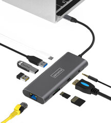 Zenwire 9in1 HUB kaina ir informacija | Adapteriai, USB šakotuvai | pigu.lt