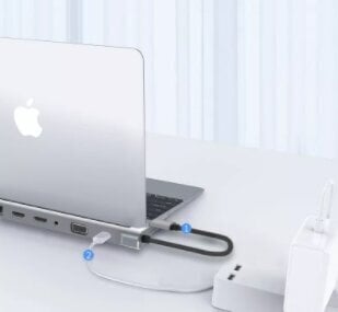 DOCKING STACIJA USB-C HUB 12in1 Ethernet RJ45 2x HDMI 4K USB 3.0 Macbook Pro Air M1 Zenwire kaina ir informacija | Adapteriai, USB šakotuvai | pigu.lt