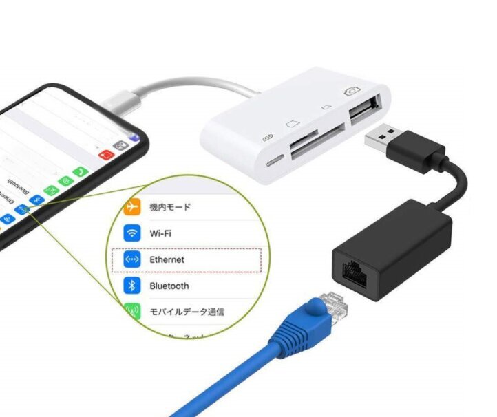 Lightning kortelių skaitytuvas micro SD USB iPhone kaina ir informacija | Adapteriai, USB šakotuvai | pigu.lt