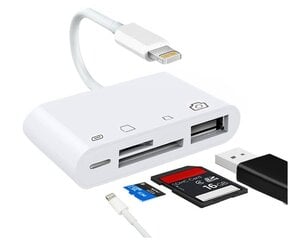 Lightning kortelių skaitytuvas micro SD USB iPhone kaina ir informacija | Zenwire Kompiuterinė technika | pigu.lt