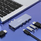 USB-C HUB 5in1 adapteris 2x HDMI USB 3.0 Macbook Pro Air M1 Zenwire kaina ir informacija | Adapteriai, USB šakotuvai | pigu.lt