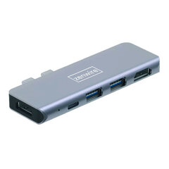 USB-C HUB 5in1 adapteris 2x HDMI USB 3.0 Macbook Pro Air M1 Zenwire kaina ir informacija | Zenwire Kompiuterinė technika | pigu.lt