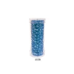Stikliniai apvalūs karoliukai (biseris) Nr. 6/0 RainBow® plastikinėje tūbelėje 25 g, spalva 103B kaina ir informacija | Papuošalų gamybai, vėrimui | pigu.lt
