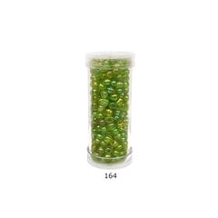 Stikliniai apvalūs karoliukai (biseris) Nr. 6/0 RainBow® plastikinėje tūbelėje 25 g, spalva 164 kaina ir informacija | Papuošalų gamybai, vėrimui | pigu.lt