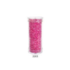 Stikliniai apvalūs karoliukai (biseris) Nr. 6/0 RainBow® plastikinėje tūbelėje 25 g, spalva 2203 kaina ir informacija | Papuošalų gamybai, vėrimui | pigu.lt