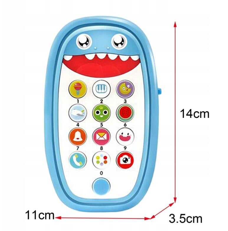 Telefonas vaikiškas su silikoniniu dėkliuku - kramtuku kaina ir informacija | Žaislai kūdikiams | pigu.lt