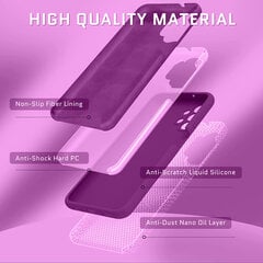 Silikoninis dėklas skirtas Samsung Galaxy A53 5G SoundBerry (real liquide silicone Easy Clean),violetinė-Maroon kaina ir informacija | Telefono dėklai | pigu.lt