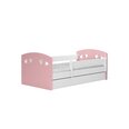 Детская кровать с матрасом Kocot Kids Julia, 80x160 см, розовый/белый цвет