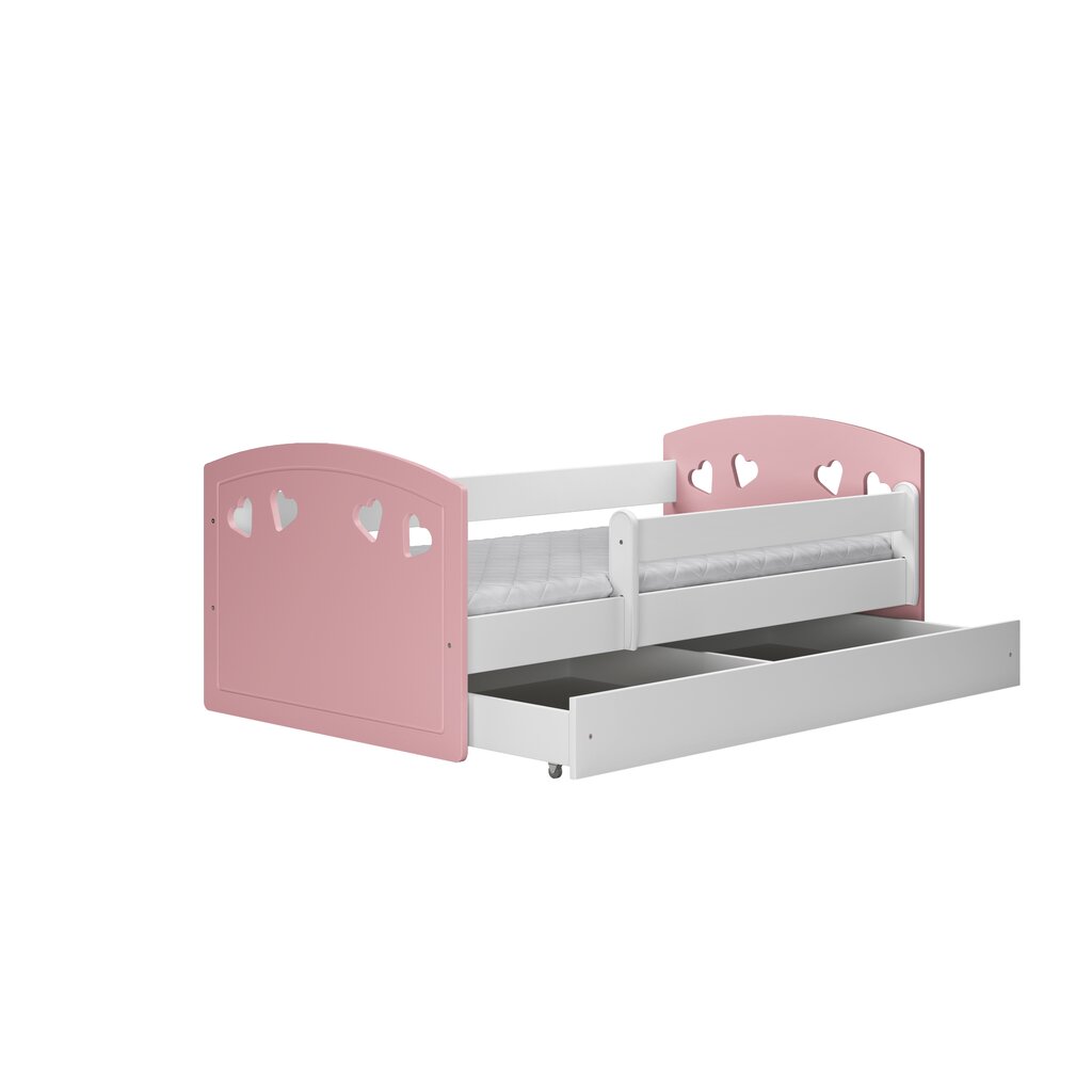 Vaikiška lova Kocot Kids Julia, 80x140 cm, rožinė/balta kaina ir informacija | Vaikiškos lovos | pigu.lt
