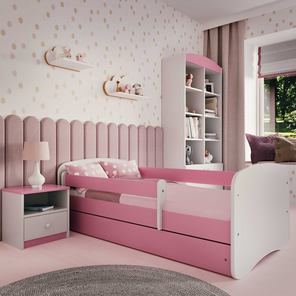 Vaikiška lova su čiužiniu Kocot Kids Babydreams, 70x140 cm, rožinė kaina ir informacija | Vaikiškos lovos | pigu.lt