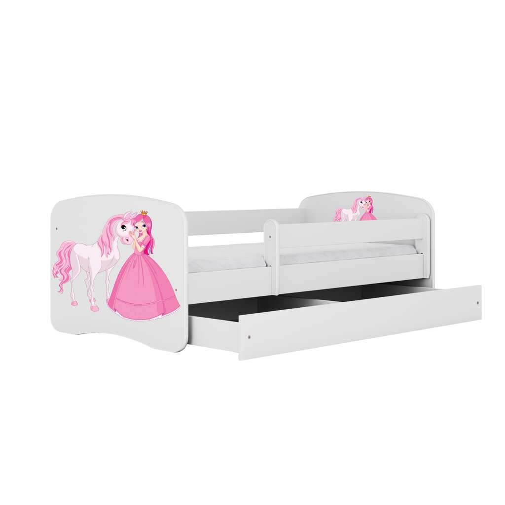 Vaikiška lova su čiužiniu Kocot Kids Babydreams, 70x140 cm, balta kaina ir informacija | Vaikiškos lovos | pigu.lt