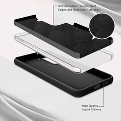 Silikoninis dėklas skirtas Samsung Galaxy S22 SoundBerry (real liquide silicone Easy Clean), juodas - Black kaina ir informacija | Telefono dėklai | pigu.lt