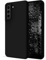 Silikoninis dėklas skirtas Samsung Galaxy S22 Plus SoundBerry (real liquide silicone Easy Clean), juodas - Black Lava kaina ir informacija | Telefono dėklai | pigu.lt