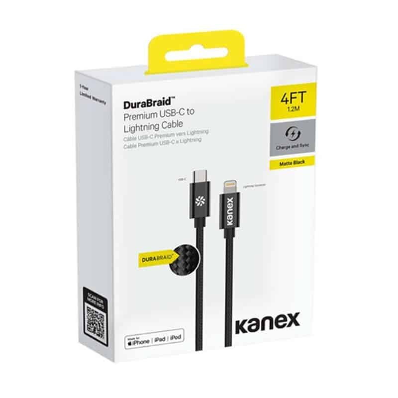 Kanex Premium DuraBraid, USB-C-Lightning, 1.2 m kaina ir informacija | Laidai telefonams | pigu.lt