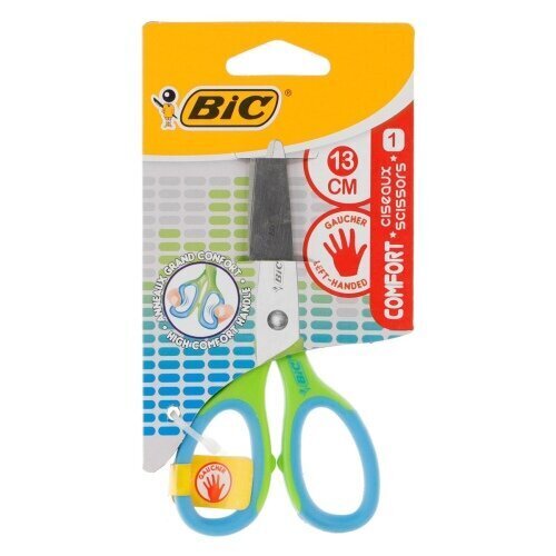 Žirklės kairiarankiams Bic Comfort, 13 cm kaina ir informacija | Kanceliarinės prekės | pigu.lt