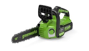 Akumuliatorinis Grandininis Pjūklas Greenworks gd24cs30, be akumuliatoriaus kaina ir informacija | Grandininiai pjūklai | pigu.lt