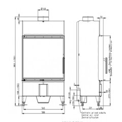 Židinio ugniakuras Romotop KV Heat H2N13 7 kW kaina ir informacija | Židiniai, ugniakurai | pigu.lt