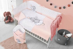 Комплект постельного белья из пяти предметов 120x90x360, розовый цена и информация | Детское постельное бельё | pigu.lt
