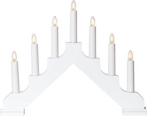 Medinė žvakidė trikampė balta 21W 37,5x30cm Ada 286-18-1 kaina ir informacija | Žvakės, Žvakidės | pigu.lt