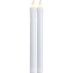 LED žvakės baltos 2vnt 0,06W 2,3x25cm 066-60 kaina ir informacija | Žvakės, Žvakidės | pigu.lt