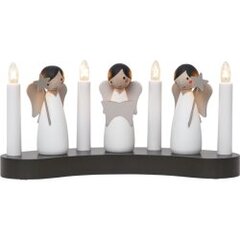 Medinė žvakidė su angelais balta 12W 31x15cm Angelų choras 655-85 kaina ir informacija | Star Trading Baldai ir namų interjeras | pigu.lt