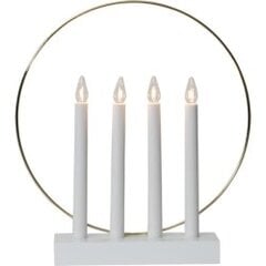 Medinė žvakidė su žiedu balta 12W 32x35cm 644-64 kaina ir informacija | Žvakės, Žvakidės | pigu.lt