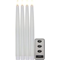 LED žvakės baltos 4GB 0.06W 2.20x28.5cm Flamme 063-59 kaina ir informacija | Žvakės, Žvakidės | pigu.lt
