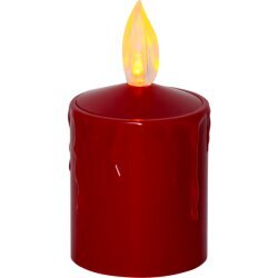 LED kapo žvakė raudona su baterijomis Paula 062-30 kaina ir informacija | Žvakės, Žvakidės | pigu.lt