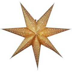 Pakabinama popierinė žvaigždė, auksinė, 60x60cm, Blinka 501-27 kaina ir informacija | Kalėdinės dekoracijos | pigu.lt