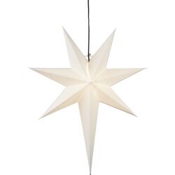 Pakabinama popierinė žvaigždė, balta, E14, 55x65cm, Frozen 231-90 kaina ir informacija | Kalėdinės dekoracijos | pigu.lt