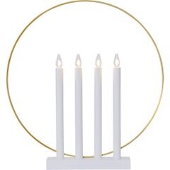 Metalinė žvakidė su žiedu balta 12W 42x45cm Glory 644-61 kaina ir informacija | Žvakės, Žvakidės | pigu.lt