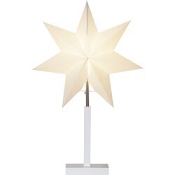 Popierinė žvaigždė ant stovo balta E14 34x52cm Frozen 232-25 цена и информация | Kalėdinės dekoracijos | pigu.lt