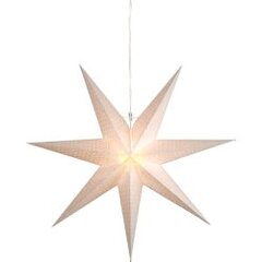 Popierinė kabanti žvaigždė balta E14 100x100cm 231-25 kaina ir informacija | Kalėdinės dekoracijos | pigu.lt