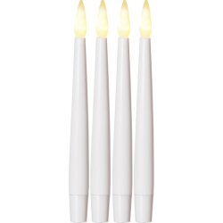 LED žvakės baltos 4vnt 0,06W 1,5x15,5cm 066-79 kaina ir informacija | Žvakės, Žvakidės | pigu.lt