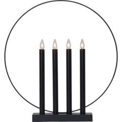 Metalinė žvakidė su apskritimu juoda 12W 42x45cm Glory 644-62 kaina ir informacija | Žvakės, Žvakidės | pigu.lt