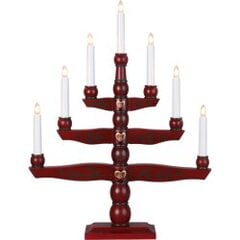 Medinė žvakidė ant stovo raudona 21W 42x54cm Tradicija 209-75 kaina ir informacija | Žvakės, Žvakidės | pigu.lt